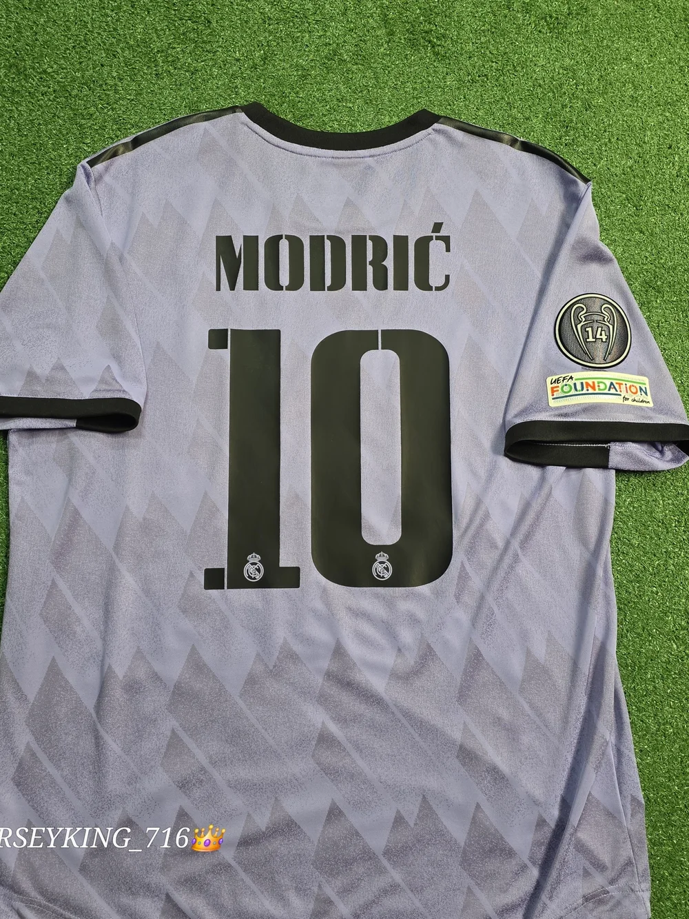 Adidas Real Madrid CF Luka Modric#10 2022/2023 Authentic Away Purple Jersey UCL